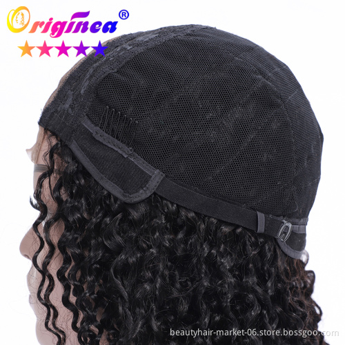 Cheap Brazilian human hair Jerry Curly  lace front wig with baby hair